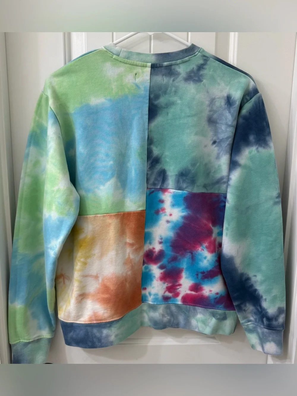 AKOO (A King of Oneself) Multicolor Patchwork Tie-Dye Graphic Sweatshirt Sz S